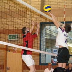 Scottish Schools Volleyball Cup Final, S2-S3 Boys, Lesmahagow High School v Marr College, Coltness High School, 2nd April 2009.