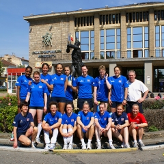 GB women's training session before European League match against Romania, Sala Sporturilor Constanta, Sat 6th June 2009.
