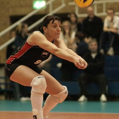 Scottish Volleyball Association's Women's Thistle Bowl Final, Dundee University 1 v 3 Glasgow Mets (25-16, 7-25, 12-25, 16-25), Wishaw Sprts Centre, Sat 18th April 2009