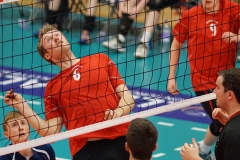 Scottish Volleyball Association, Men's Plate Final, South Ayrshire II 0 v 3 Su Ragazzi II (18, 23, 15), University of Edinburgh, Centre for Sport and Exercise, 18 April 2015. © Michael McConville