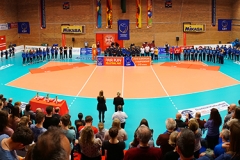 Medal Ceremony, CEV 2016 European Championships - U19 Women's Finals, University of Edinburgh Centre for Sport and Exercise, Sun 3 Apr 2016. © Michael McConville http://www.volleyballphotos.co.uk/2016/CEVFIVB/SCD-U19W/Ceremony