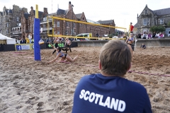 2018 CEV SCD Beach Volleyball Junior Finals, Portobello, Edinburgh, Sat 25th Aug 2018. © Michael McConville. View more photos at: https://www.volleyballphotos.co.uk/2018/CEV-FIVB/2018-08-25-SCD-Jnr-Beach-Finals
