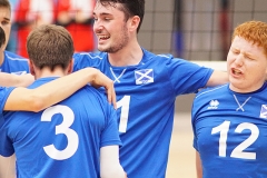 Flying Scots East 2 v 1 Flying Scots West (25-9, 24-26, 15-7), 2018 Flying Scots International Invitational, Boys Final, University of St Andrews Sports Centre, Sun 2nd Sep 2018. © Michael McConville. View more photos at: https://www.volleyballphotos.co.uk/2018/SCO/NT/U20M/2018-09-02-flying-scots
