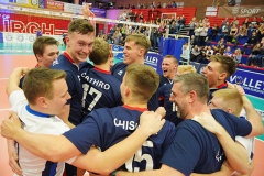 City of Glasgow Ragazzi 1 v 3 City of Edinburgh (23-25, 23-25, 25-22, 22-25), 2019 Men's Scottish Cup Final, University of Edinburgh Centre for Sport and Exercise, Sat 13th Apr 2019. © Michael McConville  https://www.volleyballphotos.co.uk/2019-Galleries/SCO/National-Cups/2019-04-13-Mens-Cup-Final
